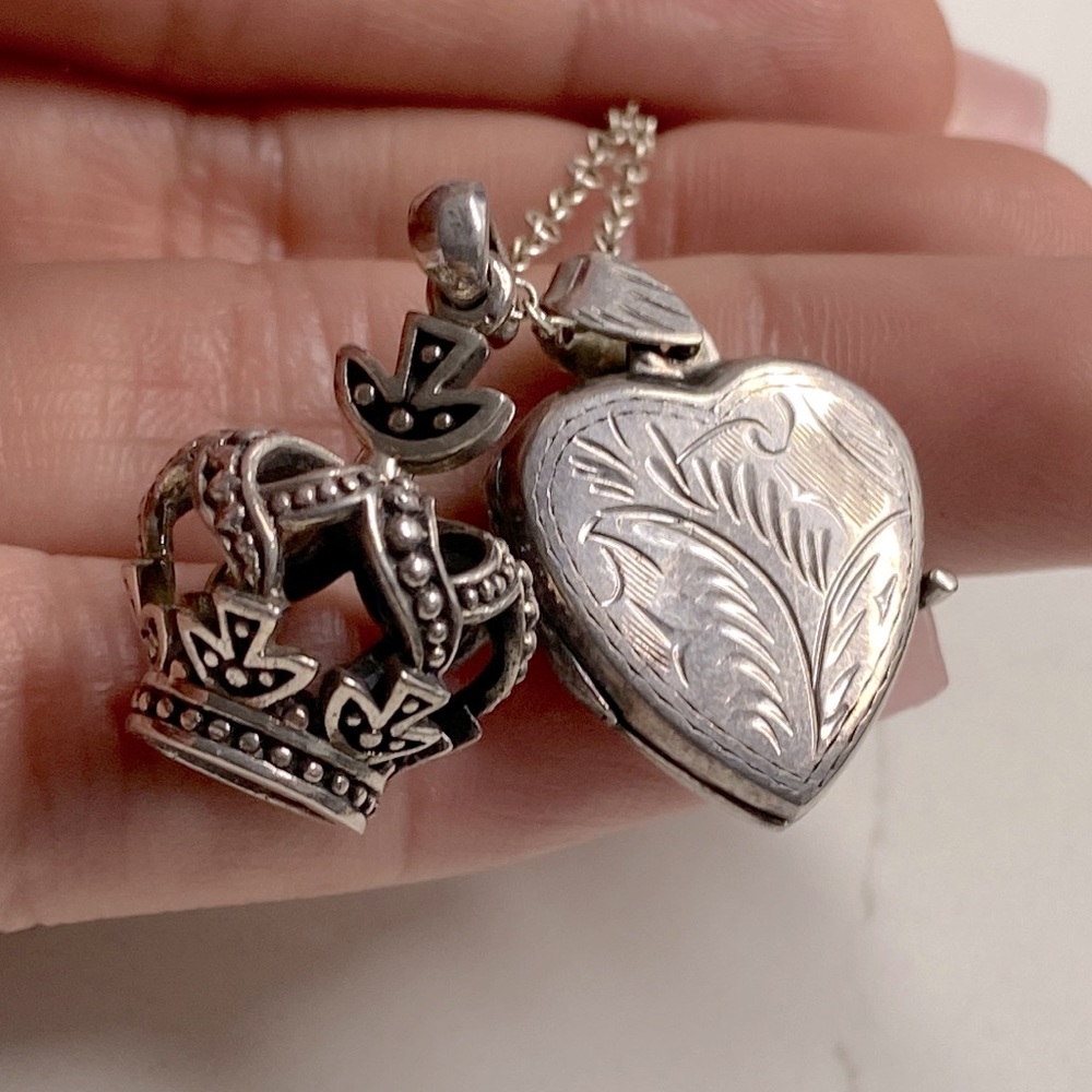 VINTAGE STERLING NECKLACE QUEEN 👸 KING 🤴